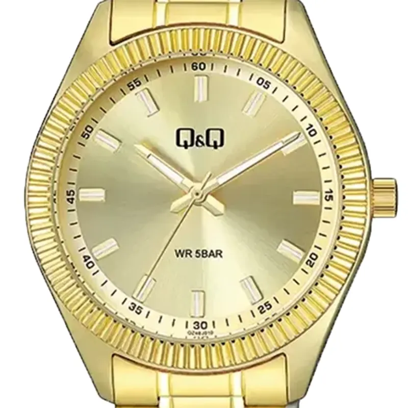 Q&Q Japan Quartz Gold 40mm Dial Gold-tone Men's Watch- QZ48J010Y